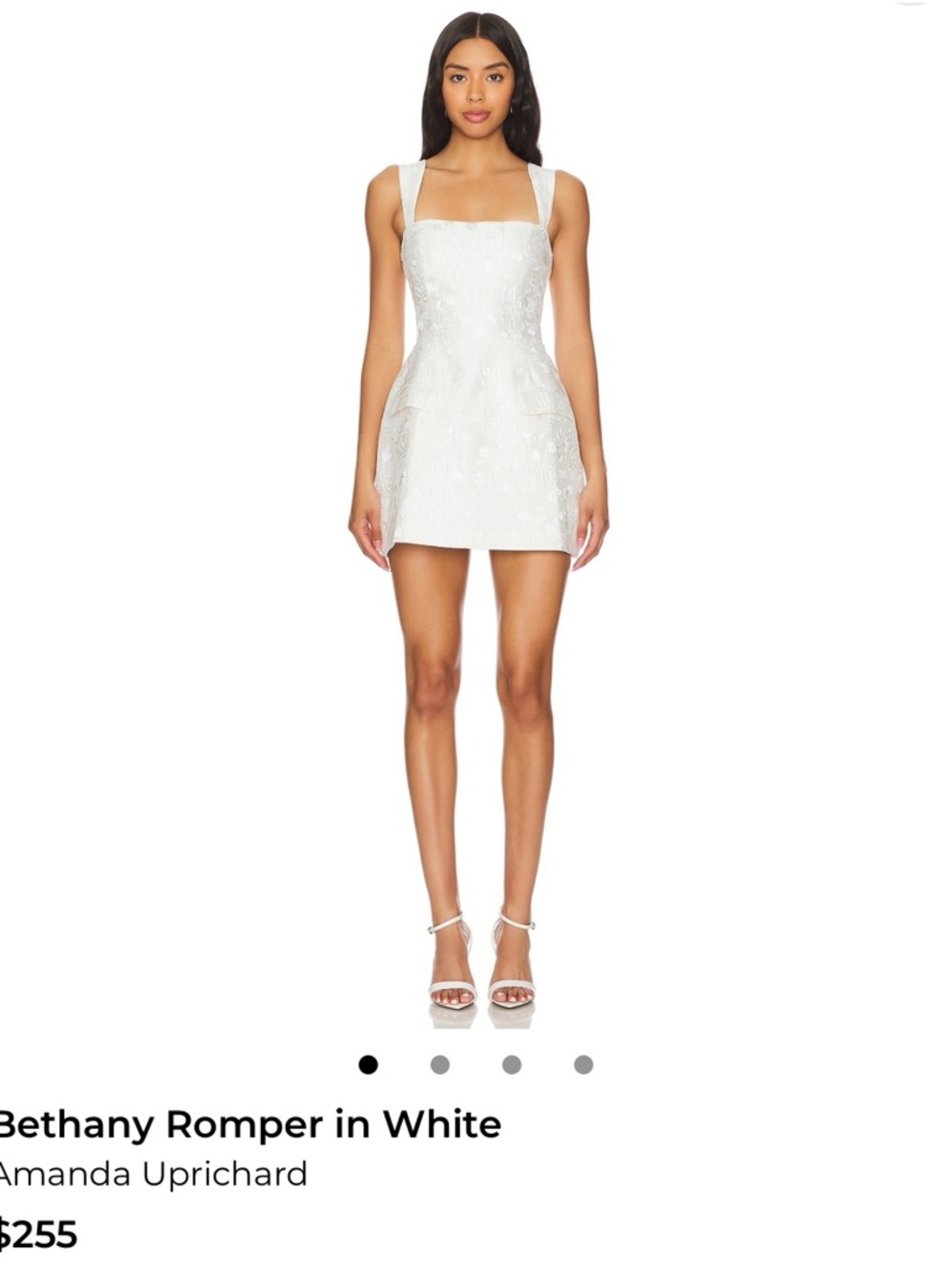 Amanda Uprichard White Mini Romper Dress